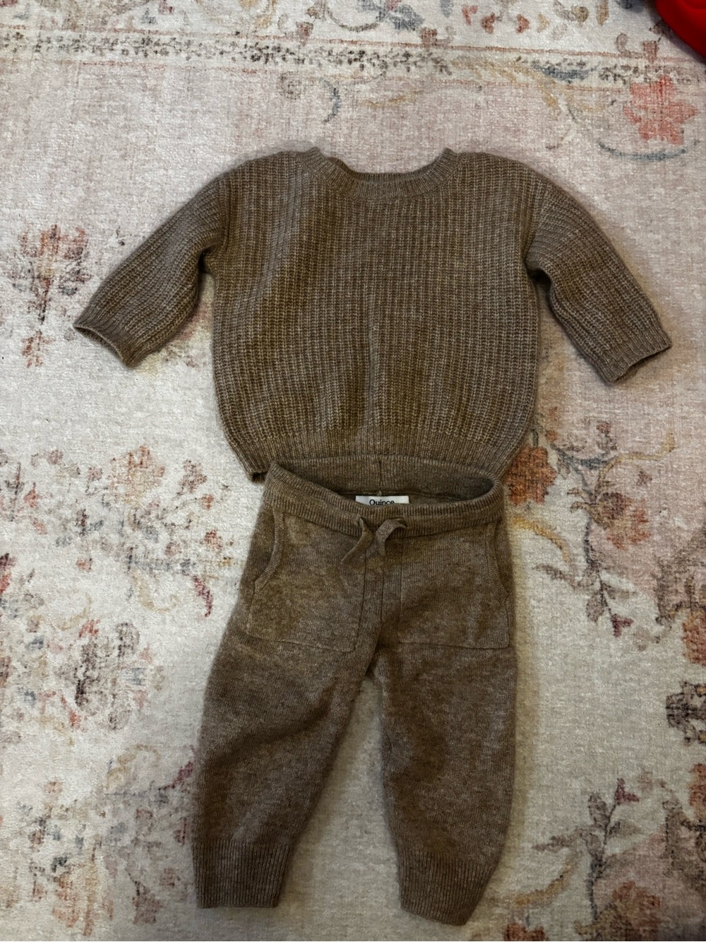 Quince Baby Cashmere Set Oatmeal 6-9M